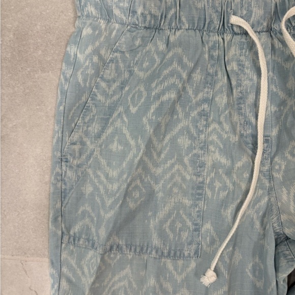 Bella Dahl Blue White Easy Pocket Wide Leg Pants Size Small - Picture 2 of 13